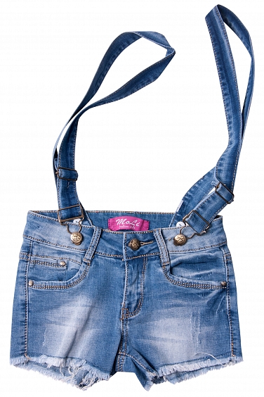 Джинсовые шорты для девочек с внутренней регулировкой  для девочек W0954-1# оптом